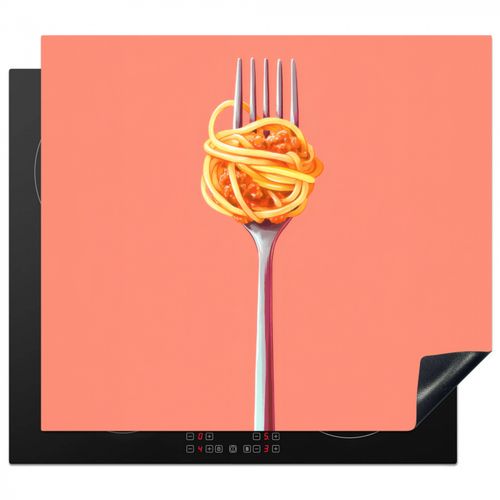 Inductie beschermer - Vork - Spaghetti - Artistiek - Roze