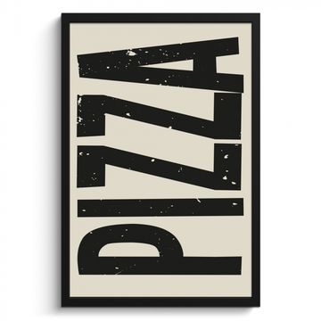 Poster met lijst - Pizza - Decoratie - Japandi - Vintage