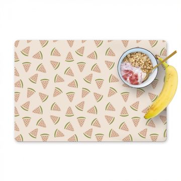 Placemat vinyl - Watermeloen - Fruit - Kinderen - Pastel - Patronen