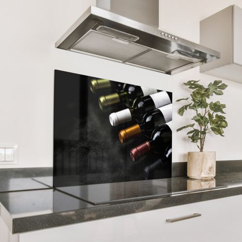 Spatscherm Aluminium - Wijn - Flessen - Variatie - Smaken