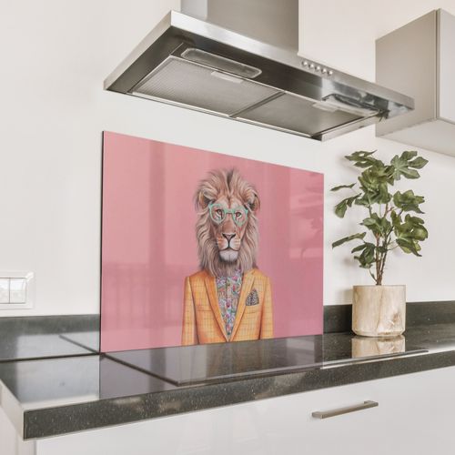 Spatscherm Aluminium - Leeuw - Pak - Geruit - Bril