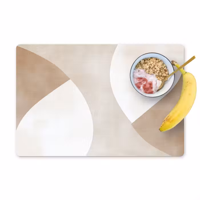 Placemat vinyl - Bruin - Japandi - Abstract