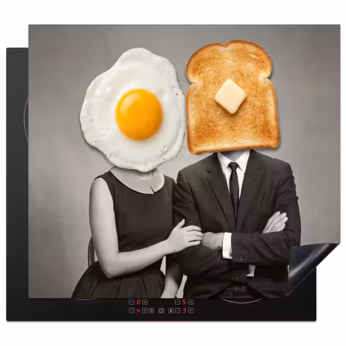 Inductie beschermer - Ontbijt - Koppel - Ei - Brood