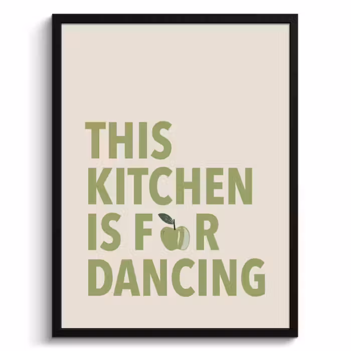 Poster met lijst - Quote - Appel - Illustratie
