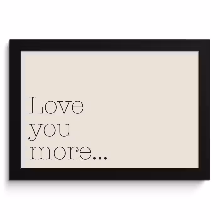 Poster met lijst - Minimalistisch - Love - Beige