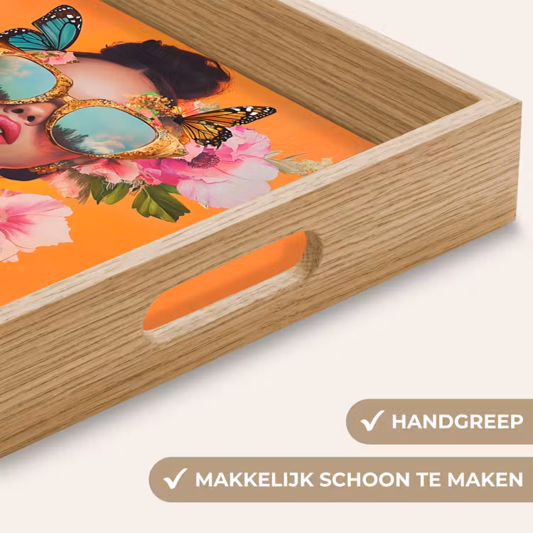 Dienblad - Vlinders - Vrouw - Zonnebril - Kleurrijk — 8