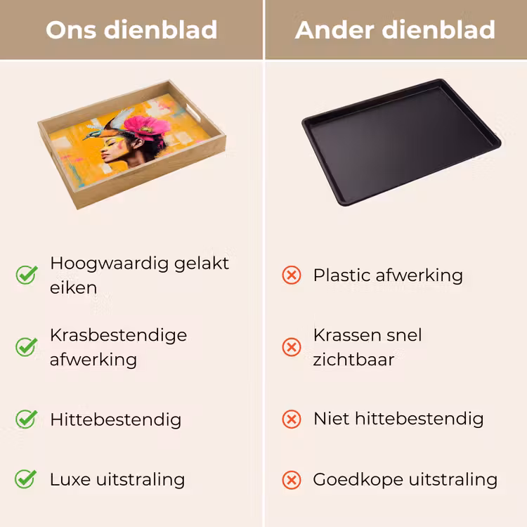 Dienblad - Vogel - Vrouw - Abstract - Bloem — 9