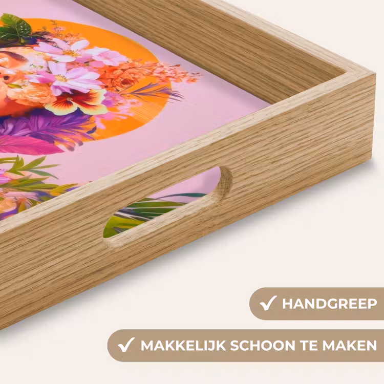 Dienblad - Vrouw - Abstract - Cirkel - Bloemen — 8