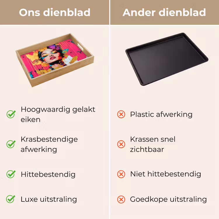 Dienblad - Vrouw - Abstract - Kleurrijk — 9
