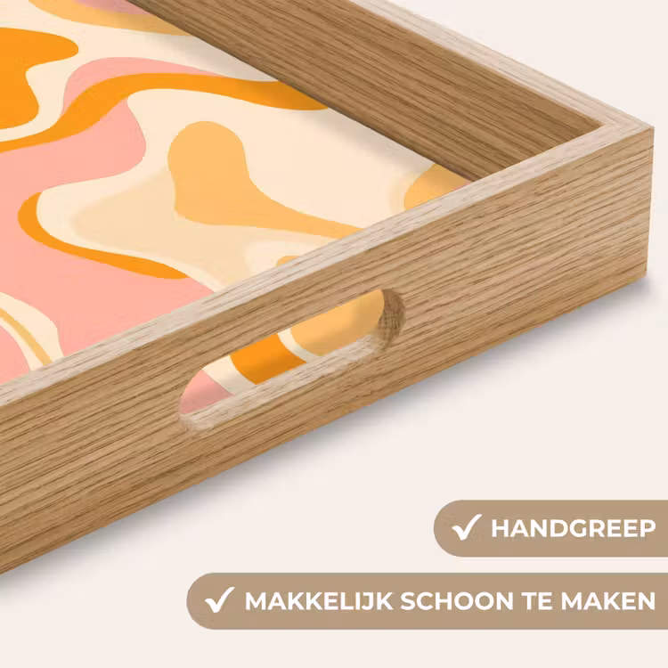 Dienblad - Abstract - Golvend - Oranje — 8