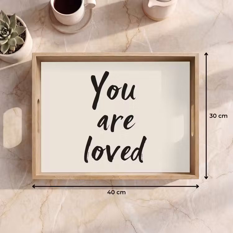 Dienblad - Minimalistisch - Beige - Love — 7