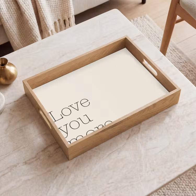 Dienblad - Minimalistisch - Love - Beige — 2