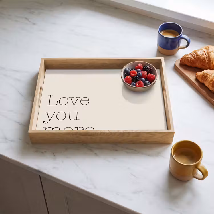 Dienblad - Minimalistisch - Love - Beige — 3