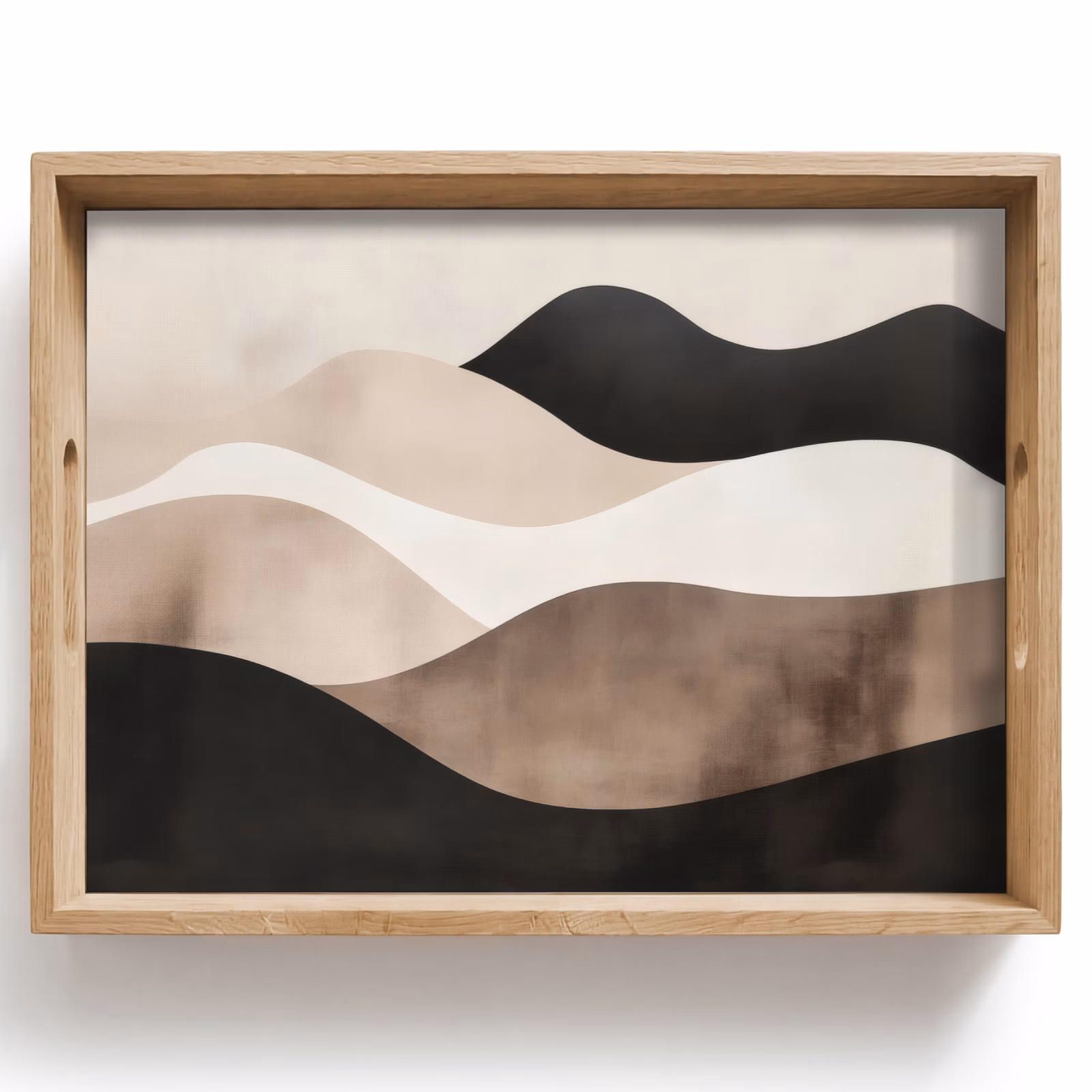 Dienblad - Abstract - Landschap - Golven - Crèmekleur — 1