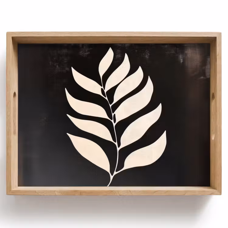 Dienblad - Blad - Wit - Minimalistisch — 1