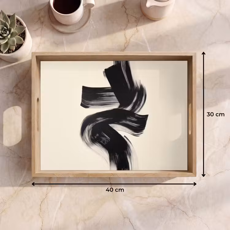 Dienblad - Strepen - Zwart - Abstract — 7