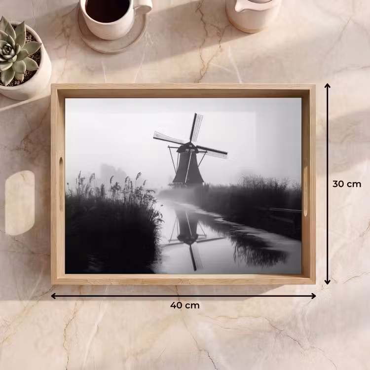 Dienblad - Molen - Weerspiegeling - Landschap - Water — 7