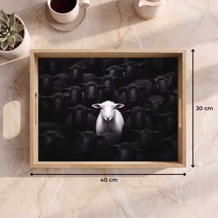 Dienblad - Schapen - Wit - Duisternis — 7