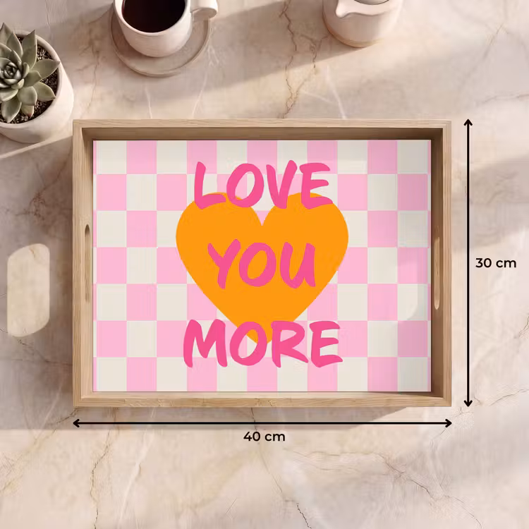 Dienblad - Valentijn - Love - Roze - Oranje — 7