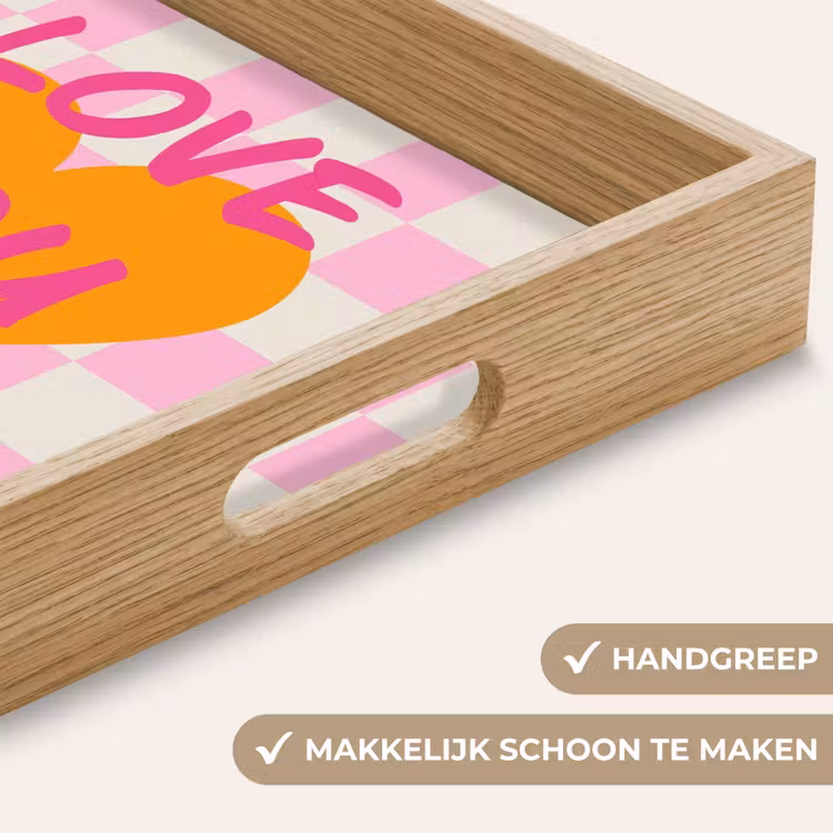 Dienblad - Valentijn - Love - Roze - Oranje — 8
