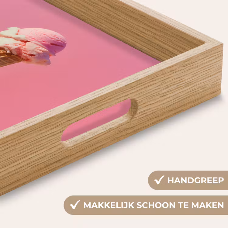 Dienblad - Hoorntje - Schepijs - Roze — 8