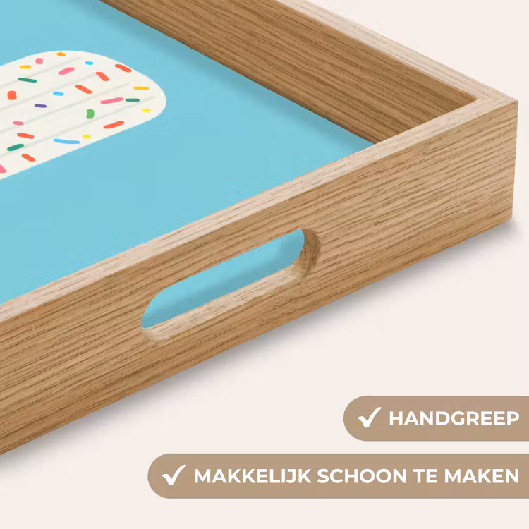 Dienblad - Ijsje - Stokje - Sprinkles - Lichtblauw — 8