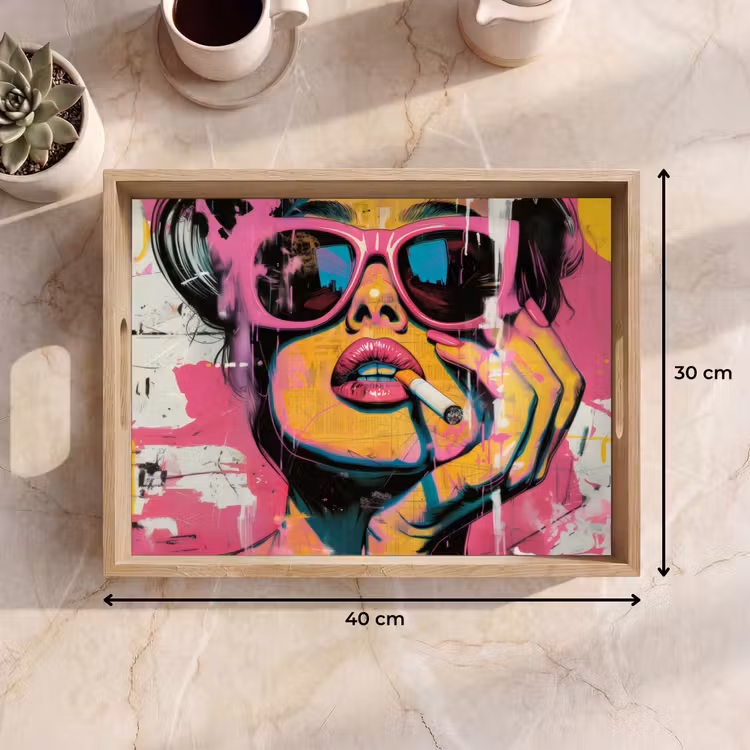 Dienblad - Portret - Vrouw - Abstract - Zonnebril — 7