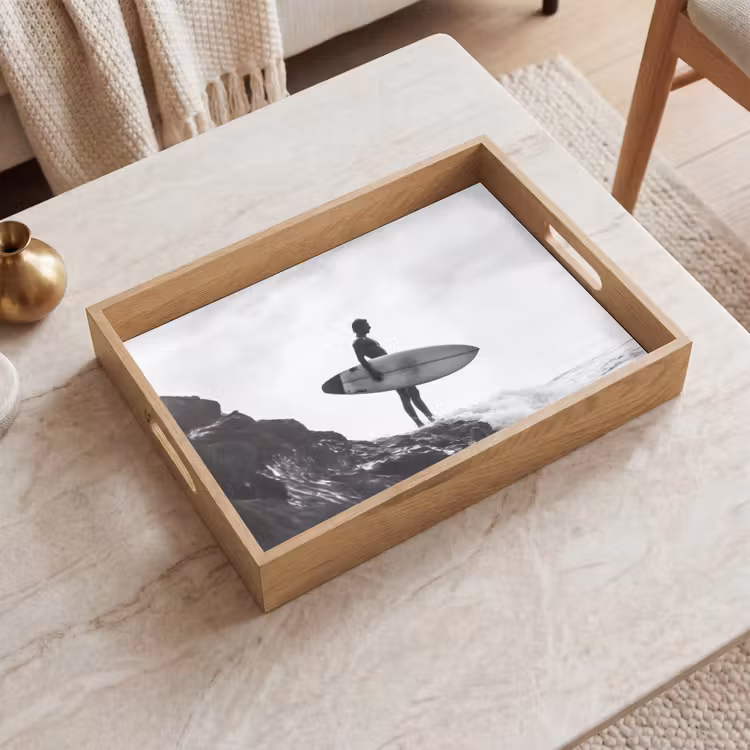 Dienblad - Surfer - Rots - Oceaan - Golven — 2