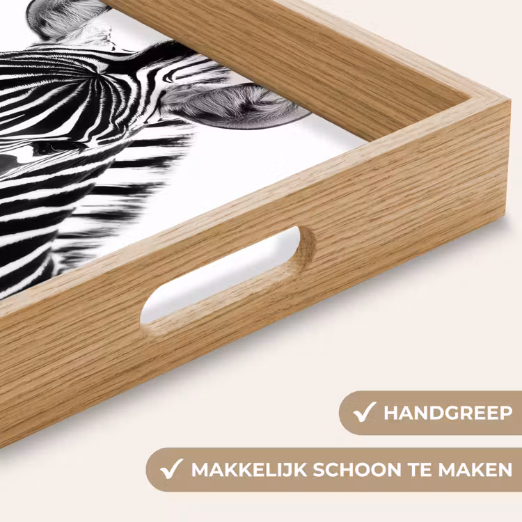 Dienblad - Zebra - Close-up - Zwart - Strepen — 8
