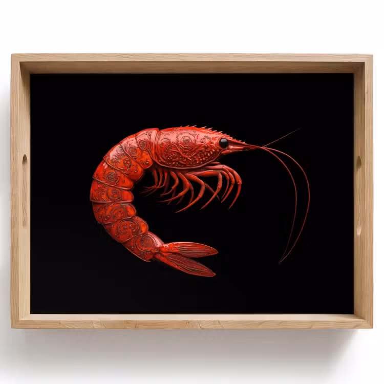 Dienblad - Garnaal - Rood - Dieren — 1