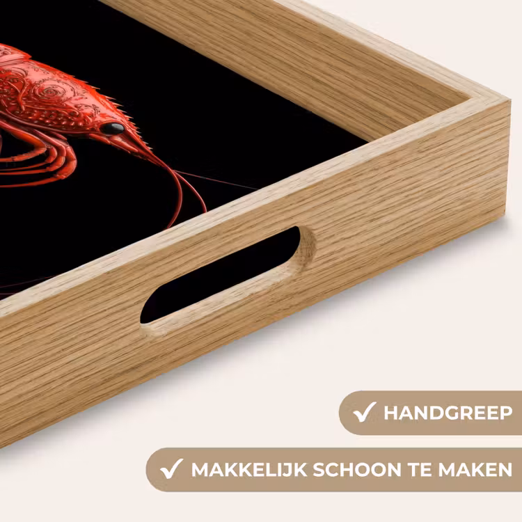 Dienblad - Garnaal - Rood - Dieren — 8