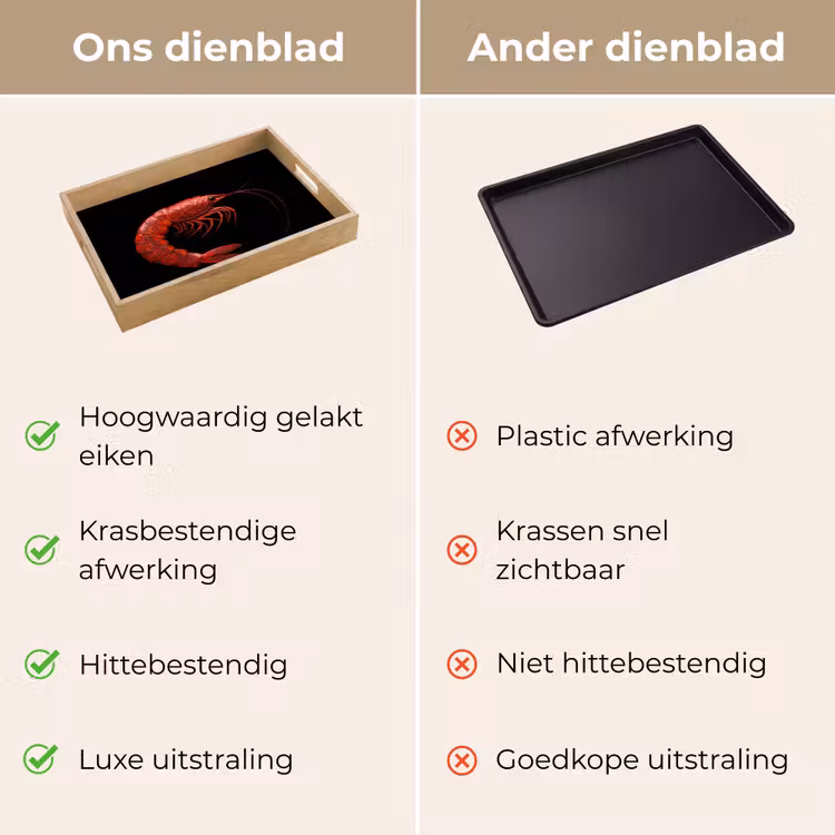 Dienblad - Garnaal - Rood - Dieren — 9