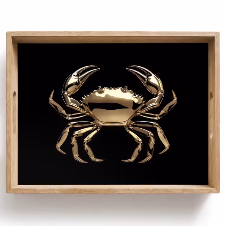 Dienblad - Goud - Krab - Dieren - Zwart — 1