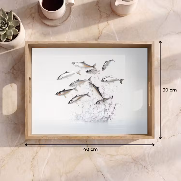 Dienblad - Vissen - Water - Wit — 7