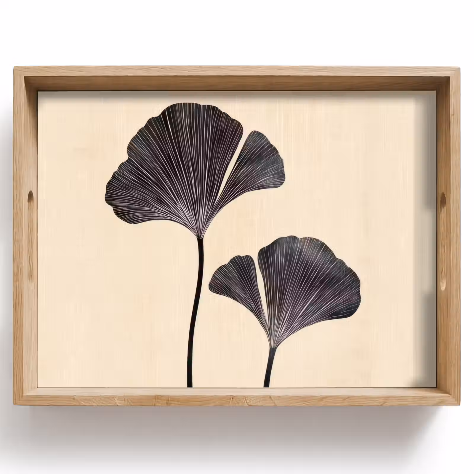 Dienblad - Bladeren - Minimalistisch - Zwart — 1