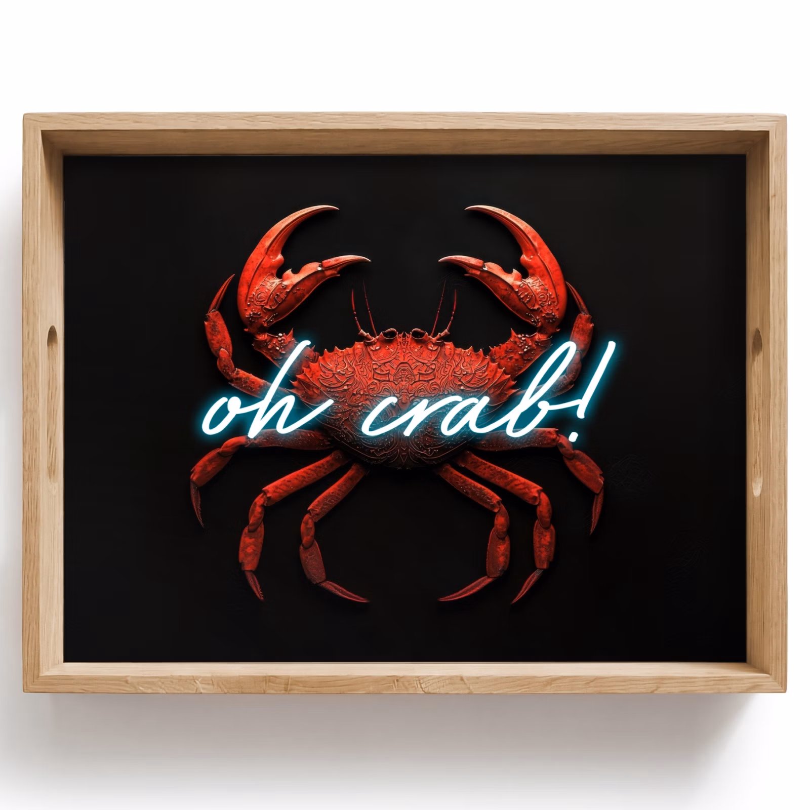 Dienblad - Krab - Rood - Neon - Quote — 1