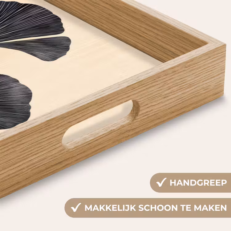 Dienblad - Bladeren - Minimalistisch - Zwart — 8