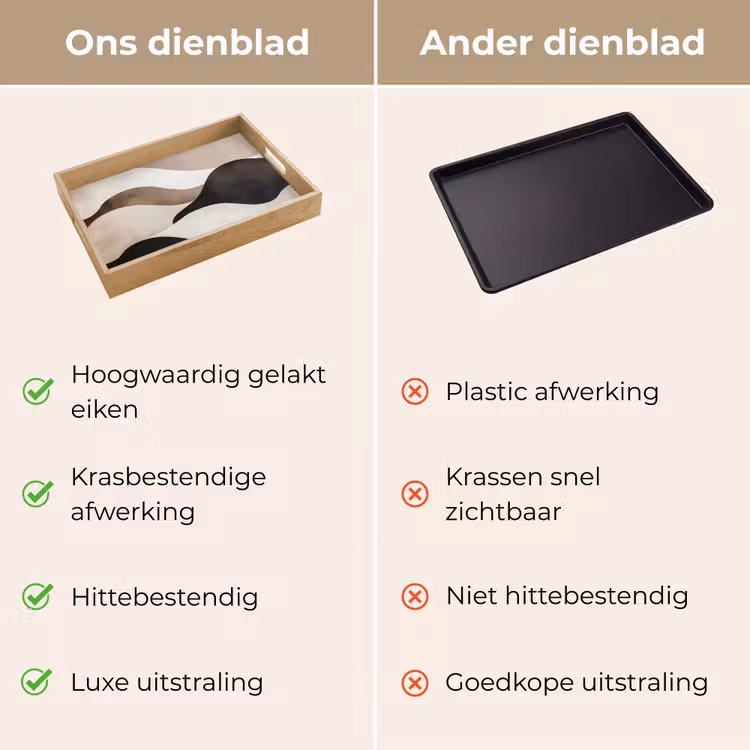 Dienblad - Golven - Abstract - Beige — 9