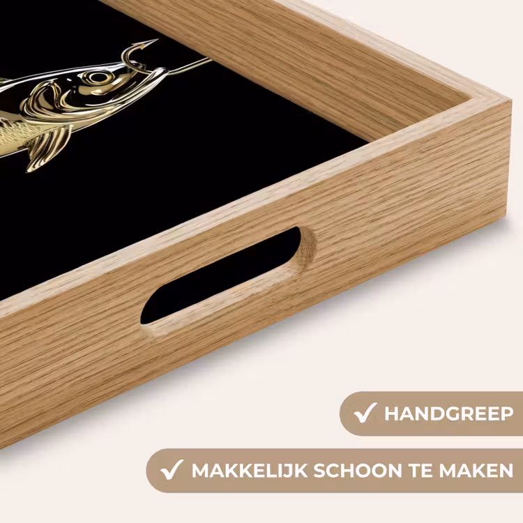 Dienblad - Goud - Vis - Haak - Zwart — 8