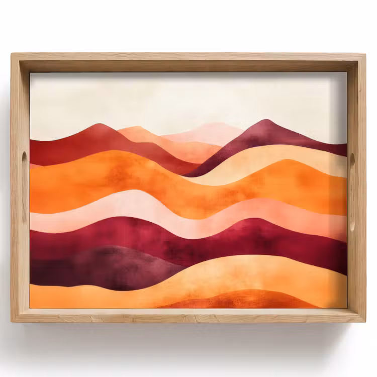 Dienblad - Abstract - Landschap - Golven — 1