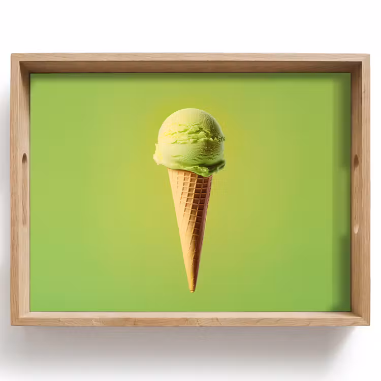 Dienblad - Hoorntje - Schepijs - Groen — 1