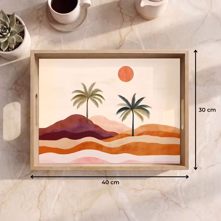 Dienblad - Palmbomen - Abstract - Zon - Heuvels — 7