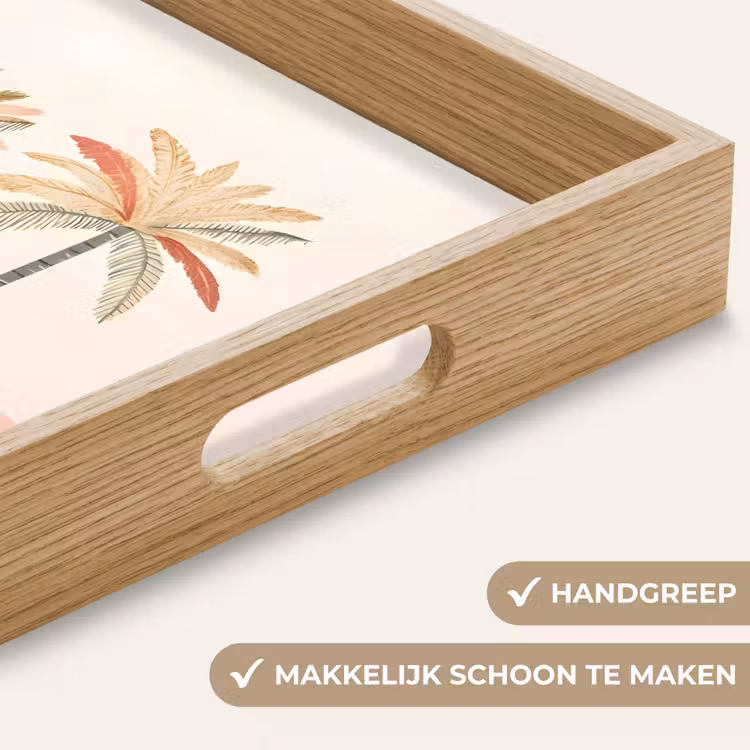 Dienblad - Palmbomen - Heuvels - Minimalistisch - Zachtroze — 8
