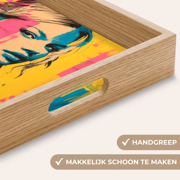 Dienblad - Vrouw - Verfstrepen - Gekleurd — 8