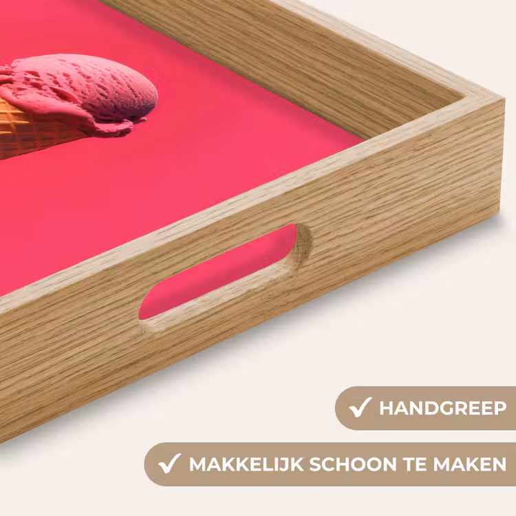 Dienblad - Schepijs - Roze - Hoorntje — 8