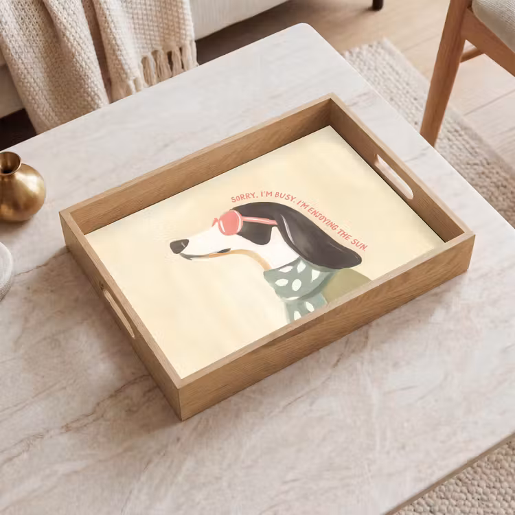 Dienblad - Quote - Hond - Zonnebril — 2