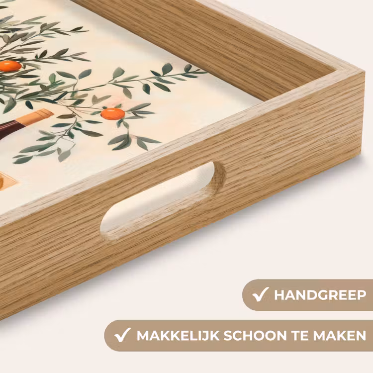 Dienblad - Wijnflessen - Takken - Sinaasappels — 8
