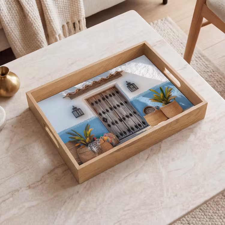 Dienblad - Deur - Manden - Planten — 2