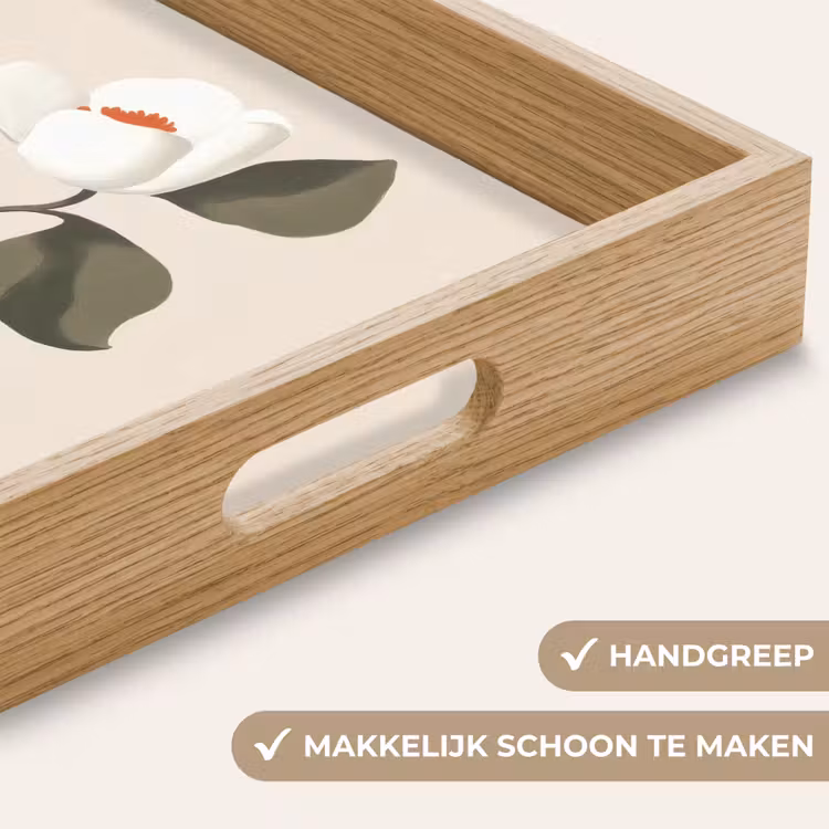 Dienblad - Vaas - Geruit - Groen - Bloem — 8