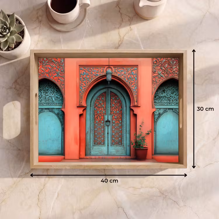Dienblad - Lantaarn - Deur - Turquoise — 7